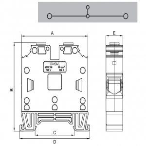 MRK 35mm² Screw Connection Rail Terminal Block - Mã sản phẩm: Onka-1062