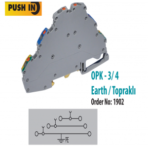 OPK 3- 4mm² Cầu đấu dây 3 tầng( 2P+E) dạng cắm, Product code: Onka-1902