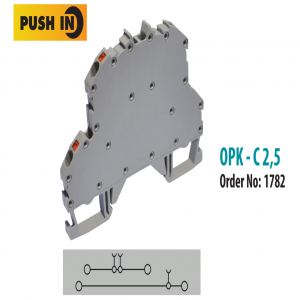 OPK 3- 2,5mm² Cầu đấu dây 3 tầng( 2P+E) dạng cắm, Product code: Onka-1872