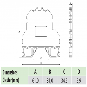 OPK 3- 2,5mm² Cầu đấu dây 3 tầng( 2P+E) dạng cắm, Product code: Onka-1872