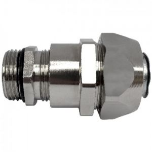 TACFLEX BRASS NICKEL PLATED LIQUID TIGHT FITTINGS with INTEGRAL GLAND